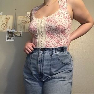 Bridgerton Pink & White Laced Corset Top